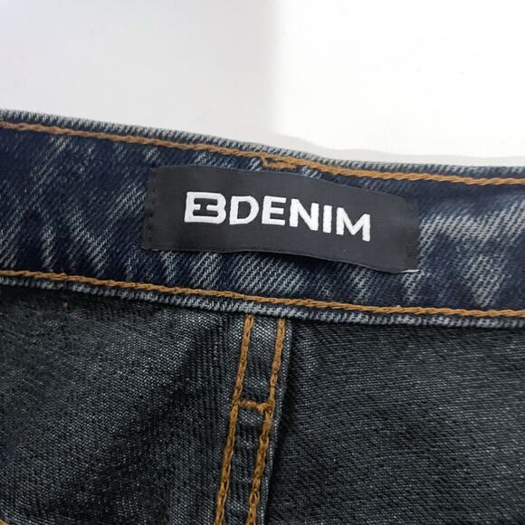 EB DENIM Distressed Split Hem Button Fly Straight Leg Jean Size 30 - Picture 9 of 12